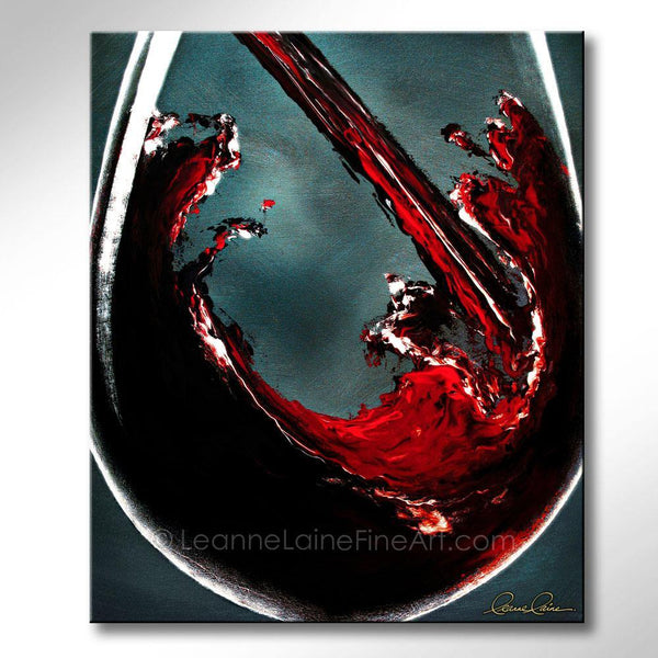 Que Syrah Syrah wine art from Leanne Laine Fine Art