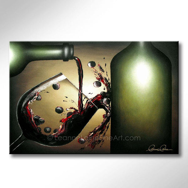 Grapes of Wrath wine art from Leanne Laine Fine Art