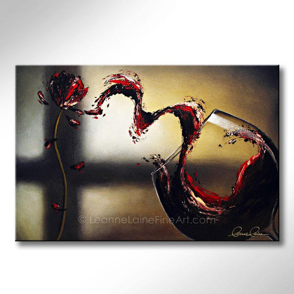 Petals of Wine wine art from Leanne Laine Fine Art