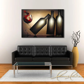 Kick Back and Relax wine art from Leanne Laine Fine Art