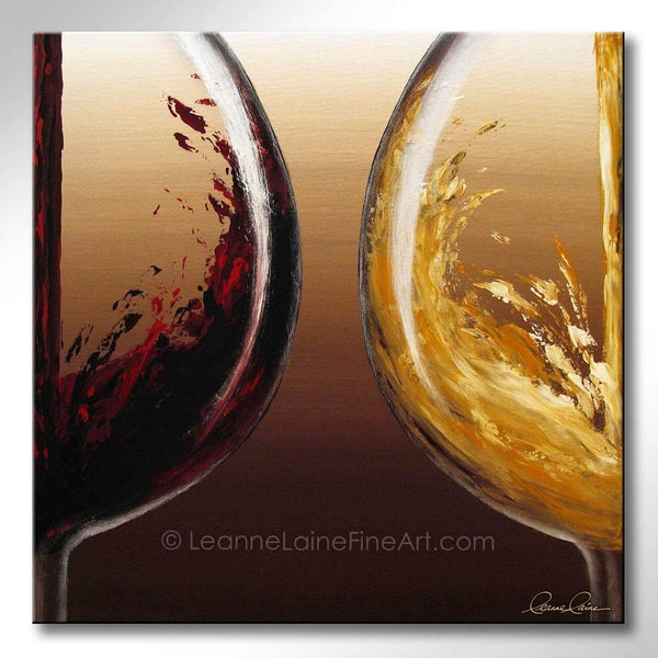 An Evening of Sauvignon wine art from Leanne Laine Fine Art