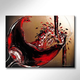 Garnet Splash wine art from Leanne Laine Fine Art