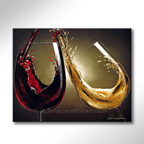 Wine Over Matter wine art from Leanne Laine Fine Art