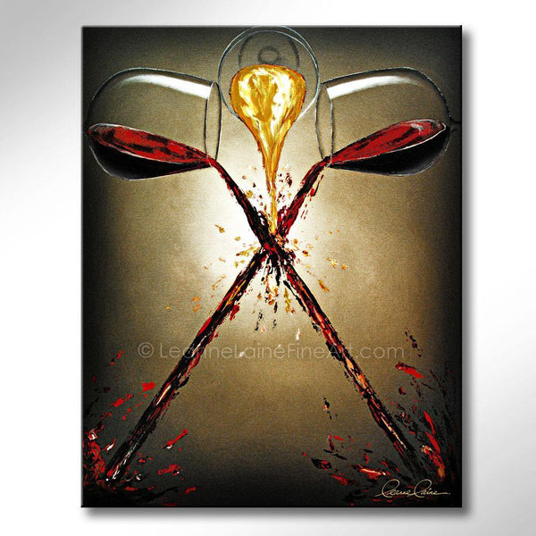Xtasy wine art from Leanne Laine Fine Art