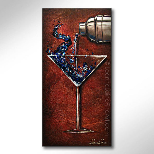 Blue Tide wine art from Leanne Laine Fine Art