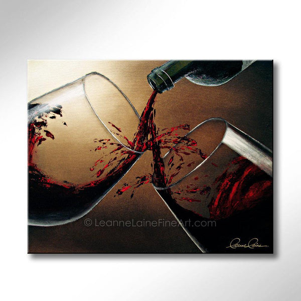 Sangiovese Fling wine art from Leanne Laine Fine Art