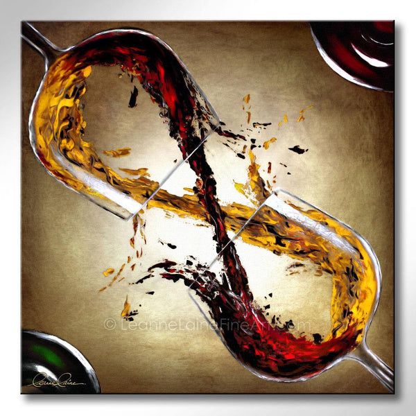 Crazy Eights wine art from Leanne Laine Fine Art