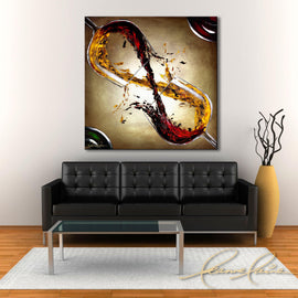 Crazy Eights wine art from Leanne Laine Fine Art