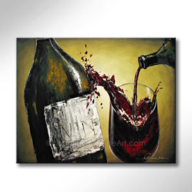 Bottled Bliss wine art from Leanne Laine Fine Art