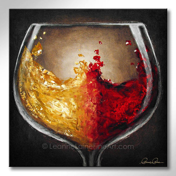 Tasting Distinction wine art from Leanne Laine Fine Art