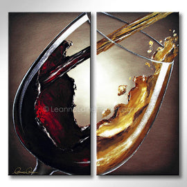 Vintensified wine art from Leanne Laine Fine Art