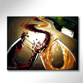 Wild Indulgence wine art from Leanne Laine Fine Art