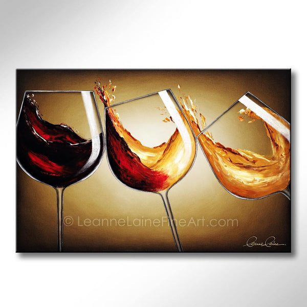 Fashionably Yours wine art from Leanne Laine Fine Art