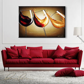 Fashionably Yours wine art from Leanne Laine Fine Art