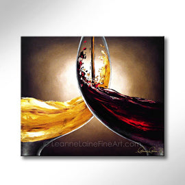 Sipping a Double Take wine art from Leanne Laine Fine Art