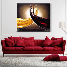 Sipping a Double Take wine art from Leanne Laine Fine Art