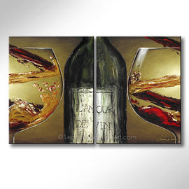 L' amour de Vin wine art from Leanne Laine Fine Art