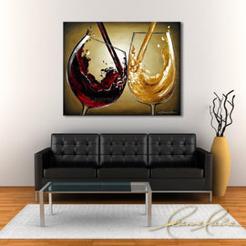Infatuation wine art from Leanne Laine Fine Art