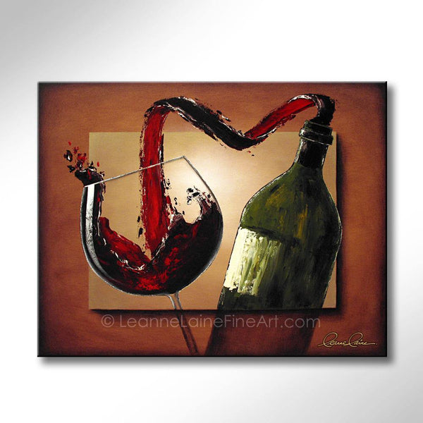 Dreaming Beaujolais wine art from Leanne Laine Fine Art