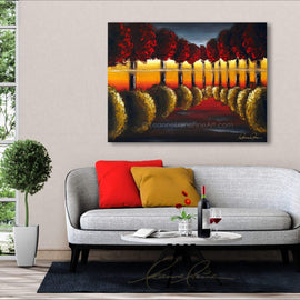 Amidst the Twilight wine art from Leanne Laine Fine Art