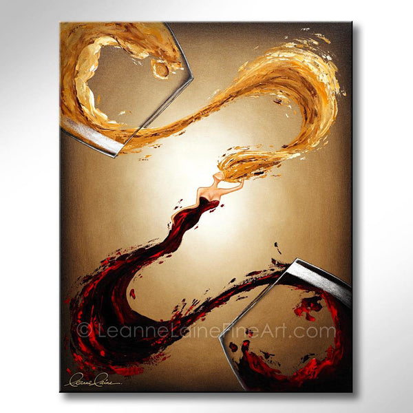 The Body of Sauvignon wine art from Leanne Laine Fine Art