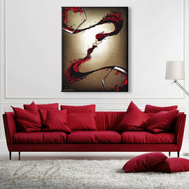 The Body of Rosé wine art from Leanne Laine Fine Art