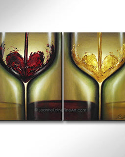 Pouring My Heart Out wine art from Leanne Laine Fine Art