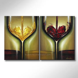 Pouring My Heart Out wine art from Leanne Laine Fine Art
