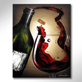 A Burst of Rioja wine art from Leanne Laine Fine Art