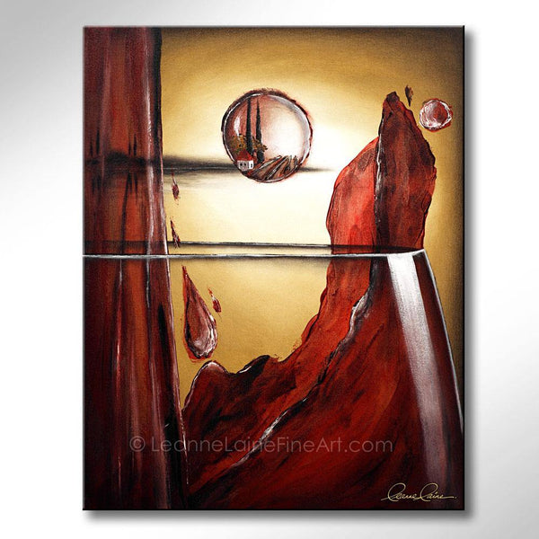 Tales of Tuscany wine art from Leanne Laine Fine Art