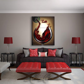 Ruby's Possession wine art from Leanne Laine Fine Art