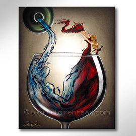 Ruby's Possession Special Edition - Water to Wine wine art from Leanne Laine Fine Art