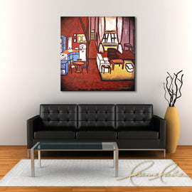 Monica's Apartment - (from The Friends Collection) wine art from Leanne Laine Fine Art