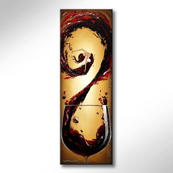 The Wine Collector wine art from Leanne Laine Fine Art