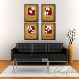 The Floral Zen Collection wine art from Leanne Laine Fine Art