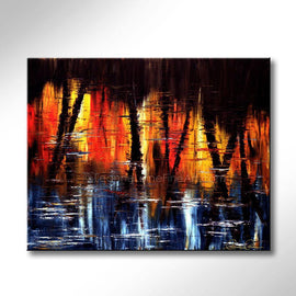 Autumn Reflections wine art from Leanne Laine Fine Art