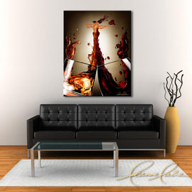 A Smooth & Intimate Toast wine art from Leanne Laine Fine Art