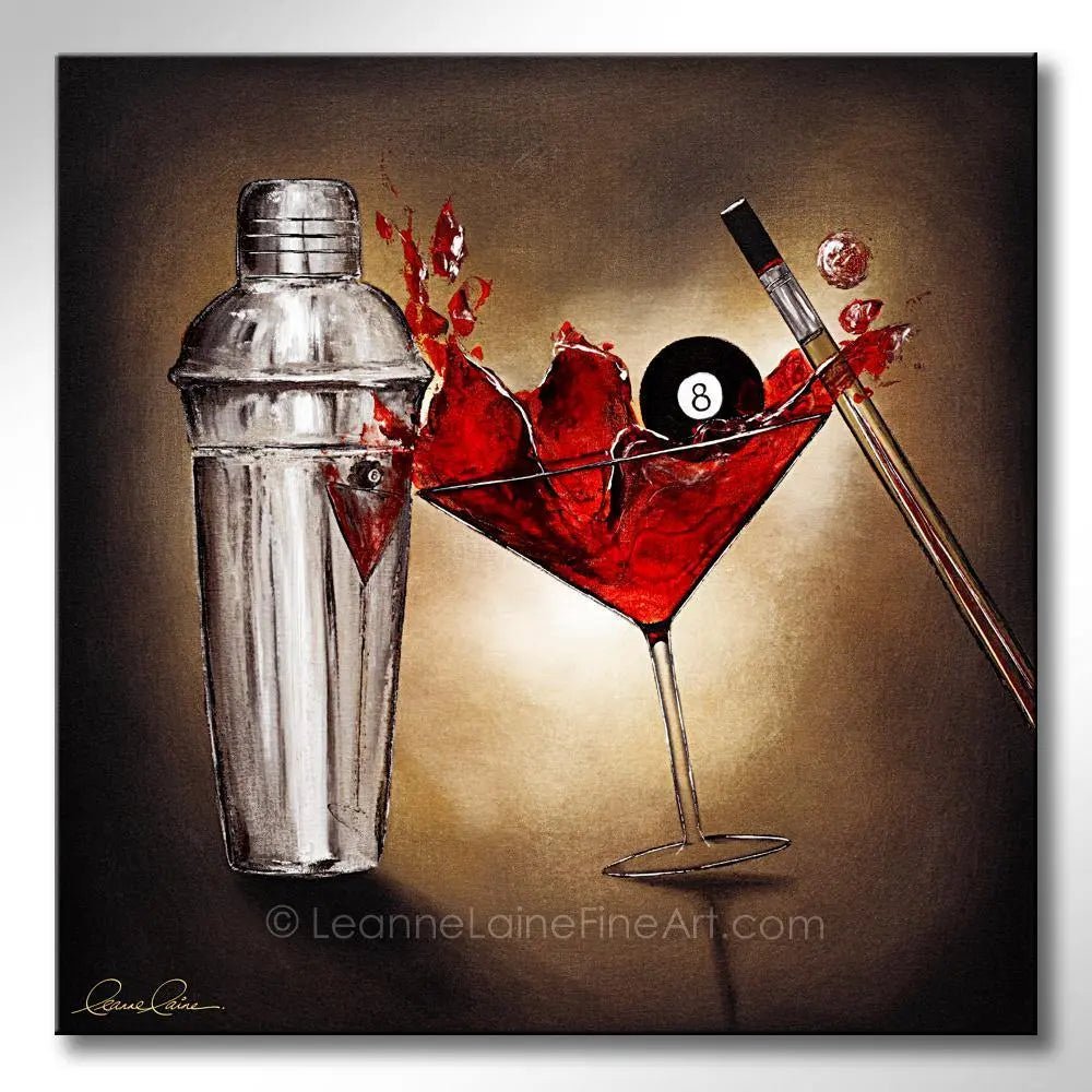 Sink It Drink It | Billiards Martini Art Leanne Laine Fine Art