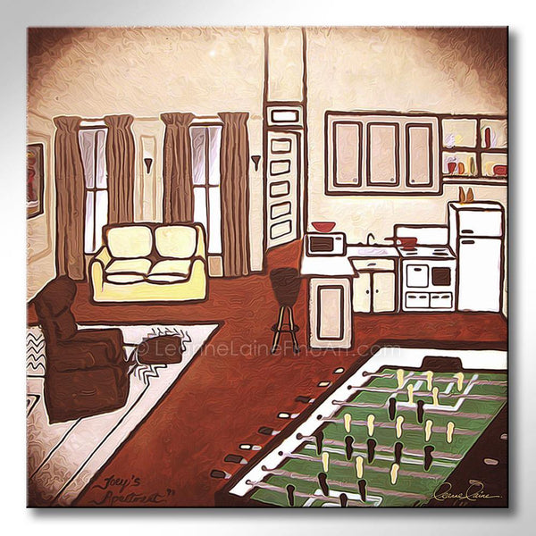 Joey's Apartment - (from The Friends Collection) wine art from Leanne Laine Fine Art