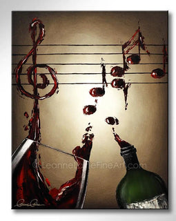 Wine Bar Performer wine art from Leanne Laine Fine Art