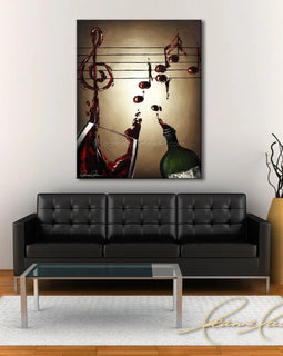 Wine Bar Performer wine art from Leanne Laine Fine Art