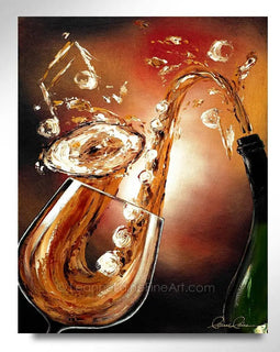 Smooth and Saxy wine art from Leanne Laine Fine Art