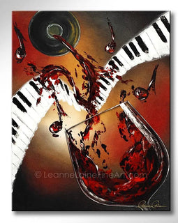 Burgundy Keys wine art from Leanne Laine Fine Art
