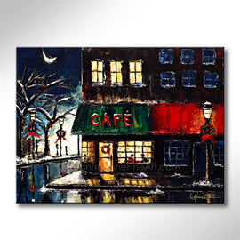Baby It's Cold Outside wine art from Leanne Laine Fine Art