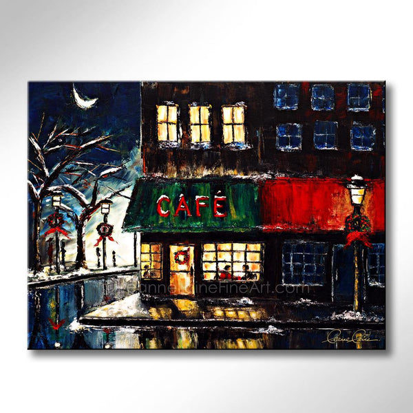 Baby It's Cold Outside wine art from Leanne Laine Fine Art