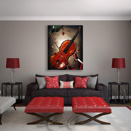 Valpoli-Cello wine art from Leanne Laine Fine Art
