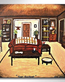 Abstract art collectable Friends TV show of Ross's apartment