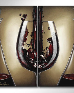 Respecting Bordeaux wine art from Leanne Laine Fine Art