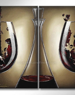 Respecting Bordeaux wine art from Leanne Laine Fine Art