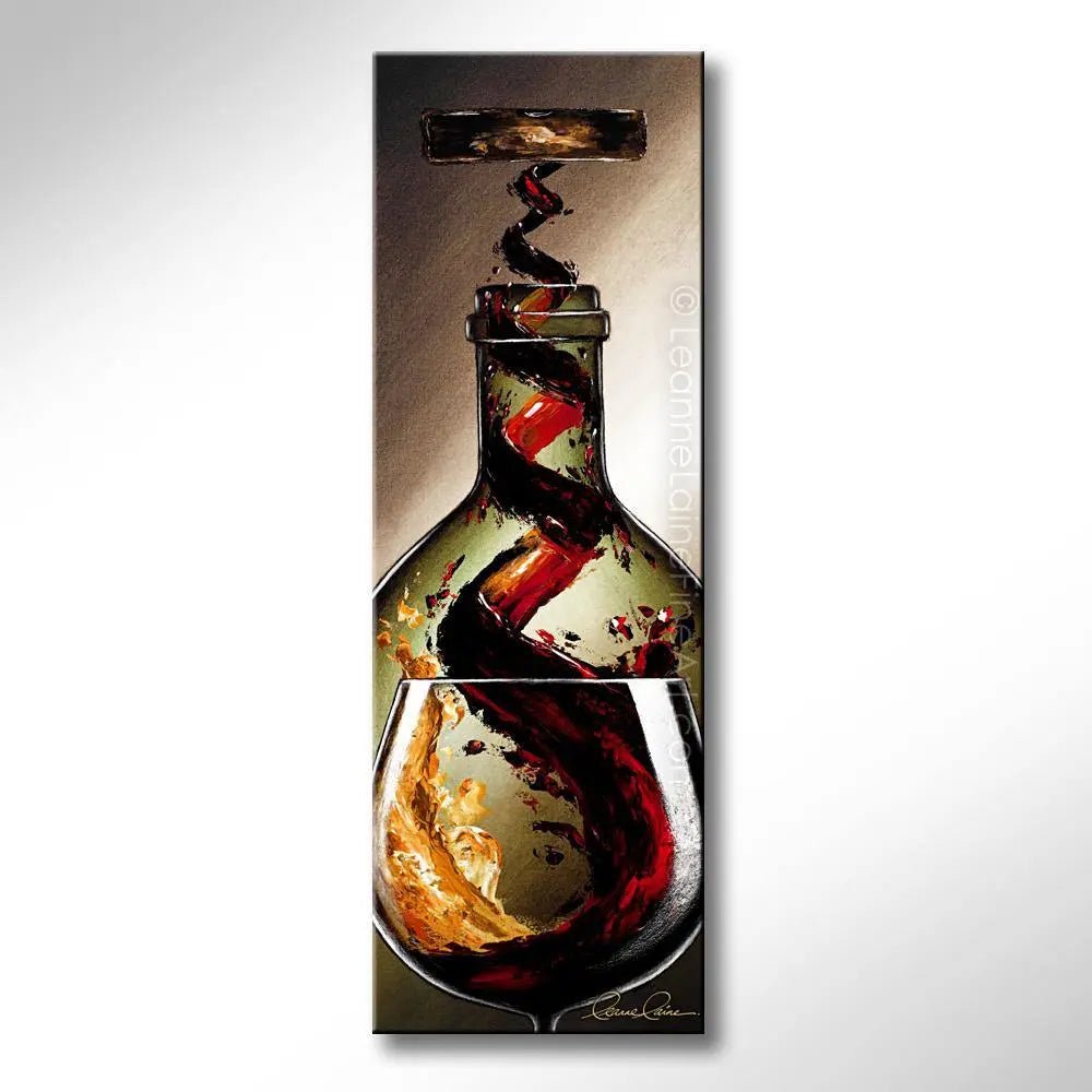 トリス　ウイスキー　レジンアート Corkscrew | Wine Glass Bottle Bar Art Leanne Laine Fine Art